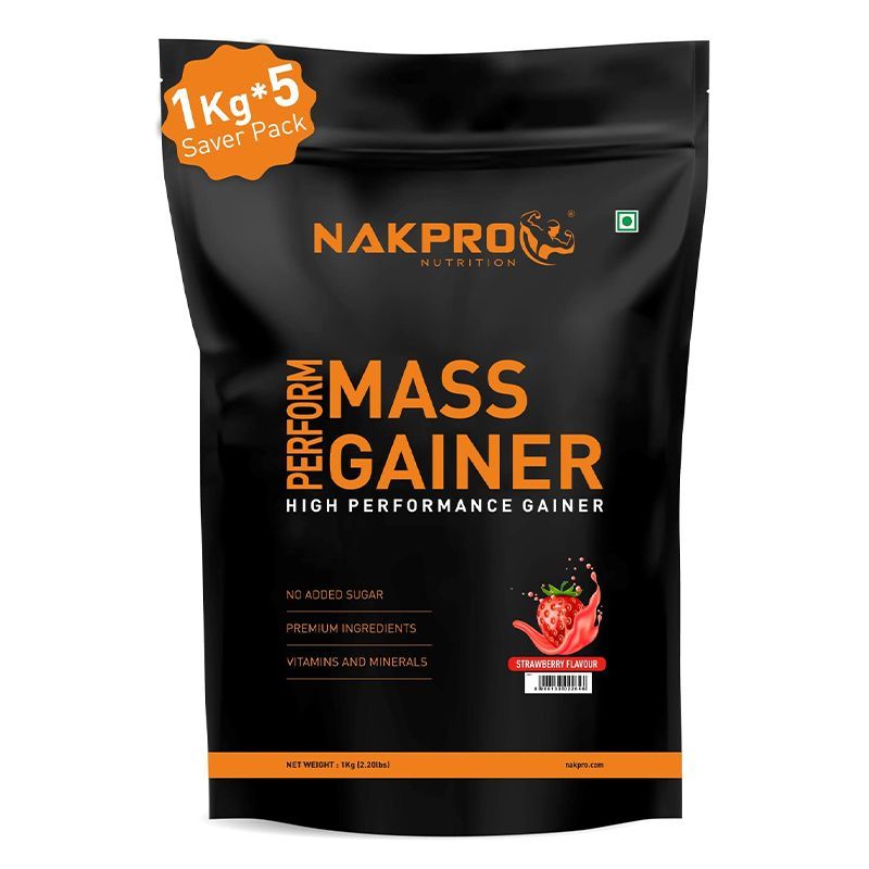 NAKPRO Perform Mass Gainer - Strawberry Flavour